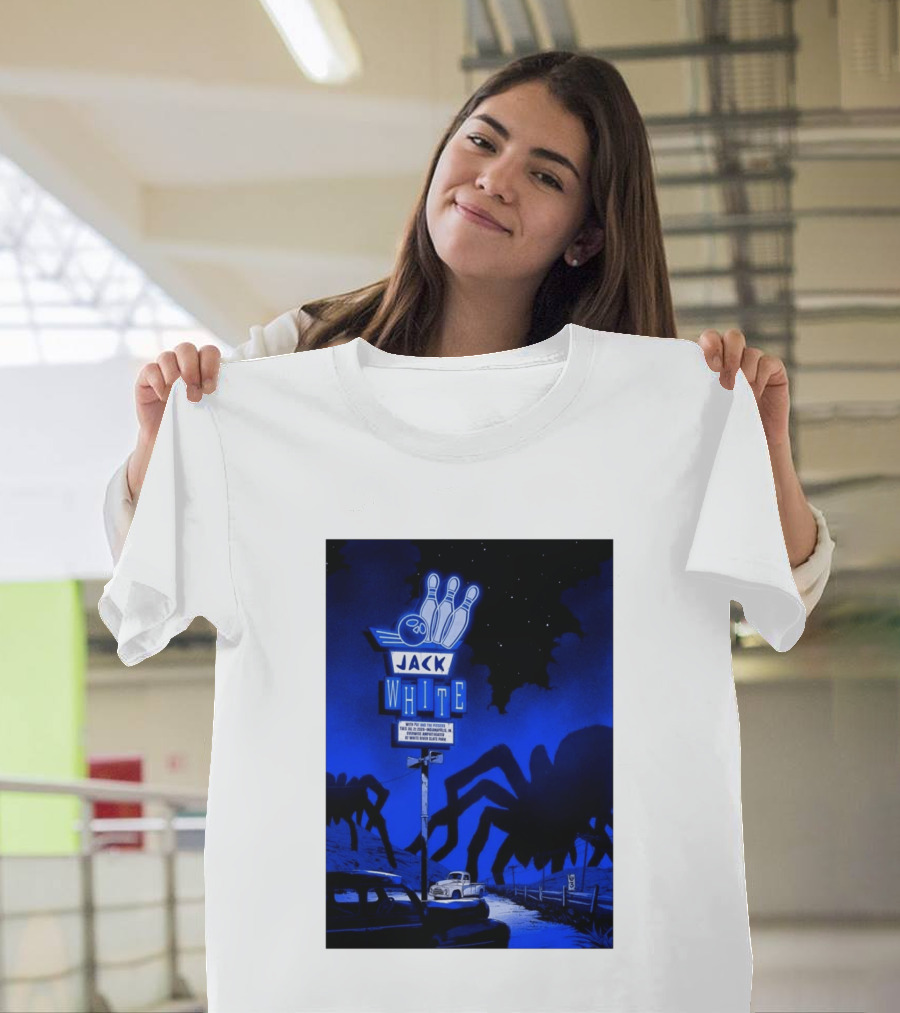 Jack White Indianapolis IN 2026 Everwise Amphitheater Event With Spiders And Bowling Sign T-Shirt
