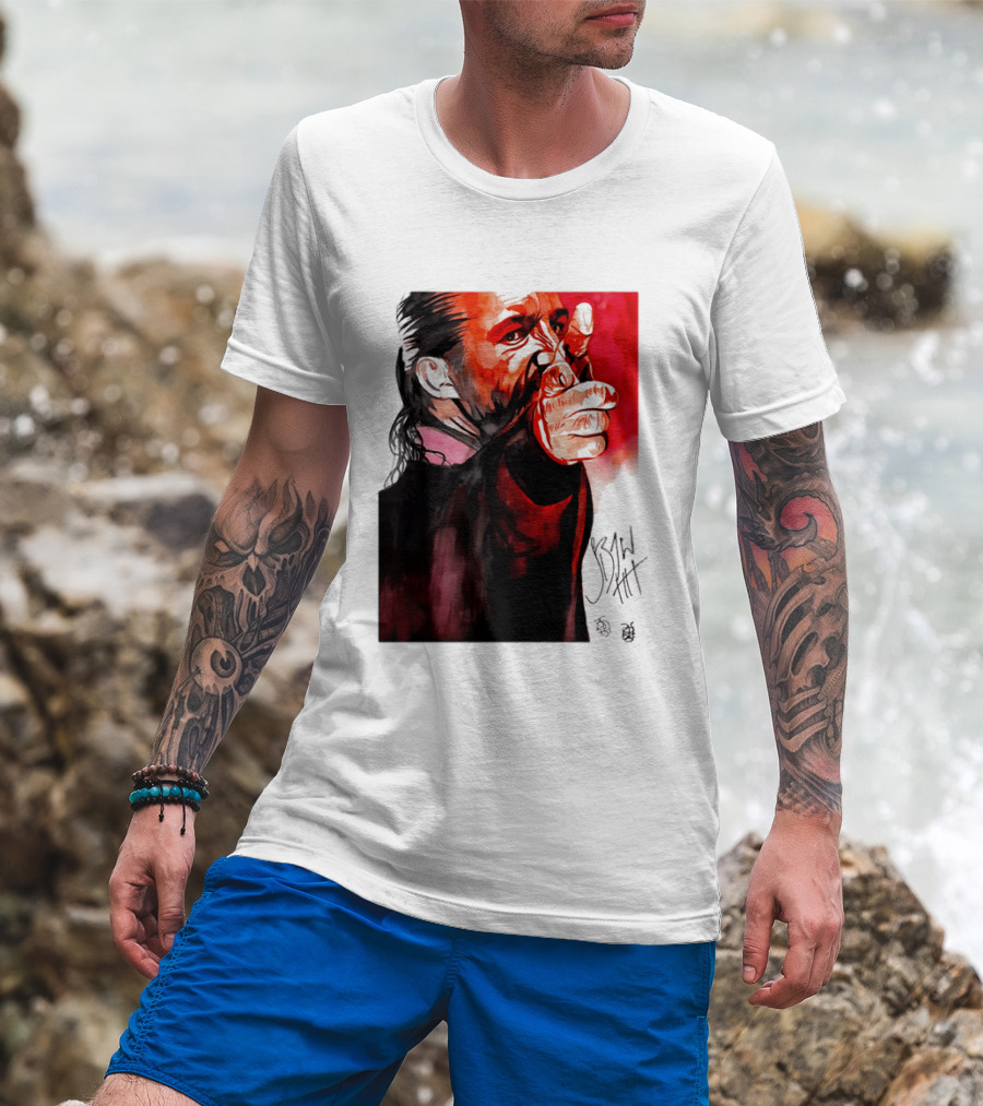 Jay White Rob Schamberger Signature Portrait Red T-Shirt