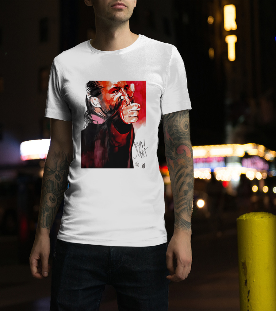 Jay White Rob Schamberger Signature Portrait Red T-Shirt