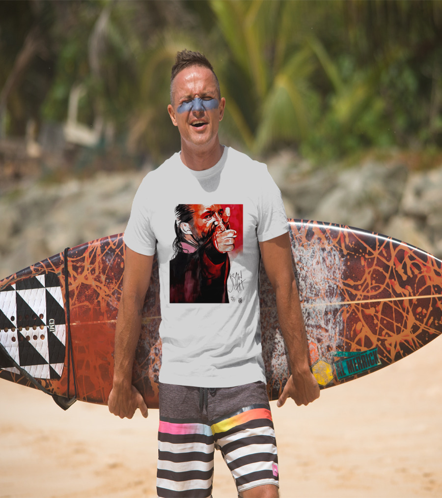 Jay White Rob Schamberger Signature Portrait Red T-Shirt