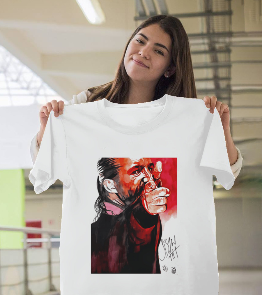 Jay White Rob Schamberger Signature Portrait Red T-Shirt