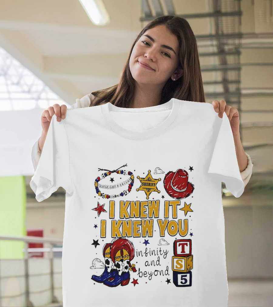 Woody Buzz Lightyear Sheriff Infinity And Beyond Blocks T-Shirt