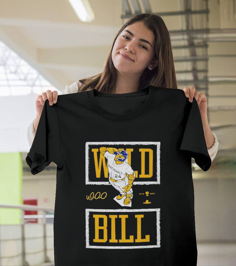 Wild Bill Nationals No 24 Baseball Player Batting Pose T-Shirt