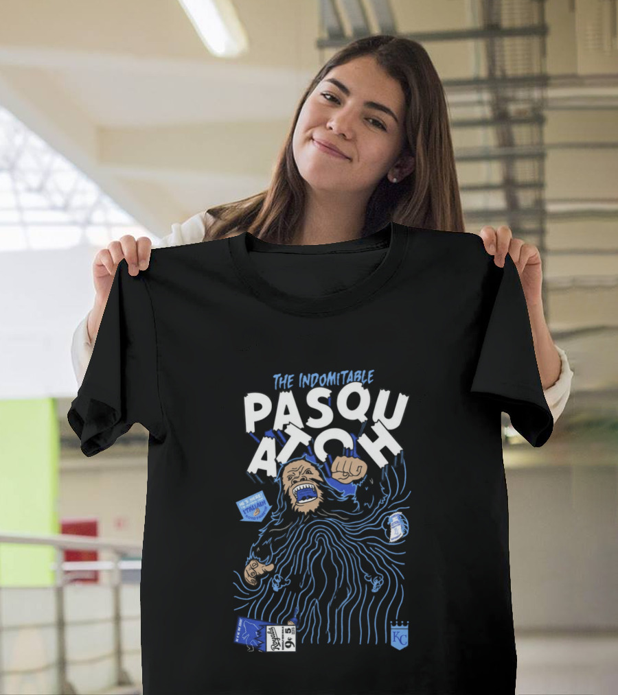 2026 Royals The Indomitable Pasquatch He's Here Fear The Beard KC Baseball T-Shirt