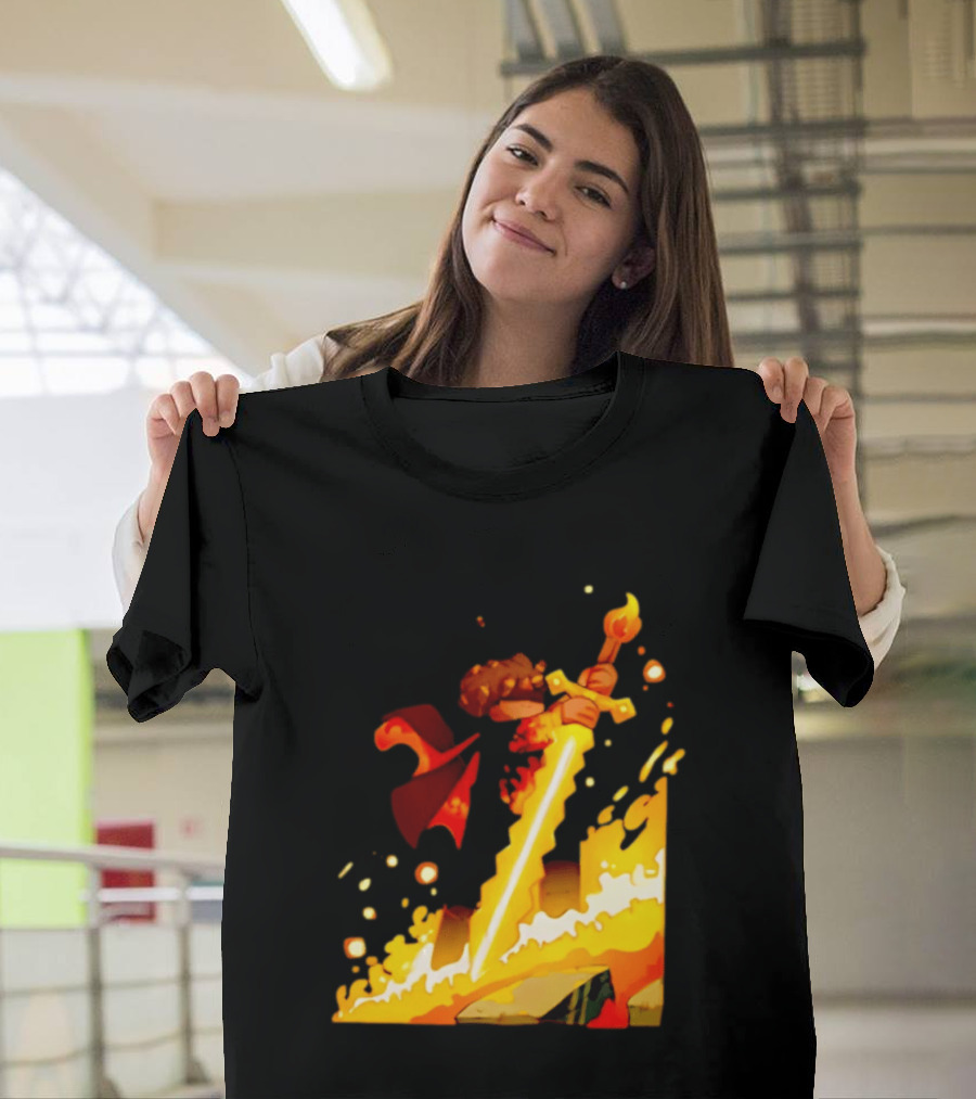 FlameFrags Sword Gaming Fantasy Adventure Warrior T-Shirt