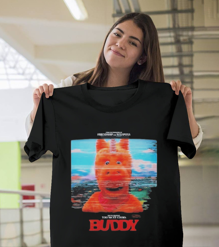 Buddy Unicorn Friendship And Weapons Movie Premiere August 28 2026 T-Shirt