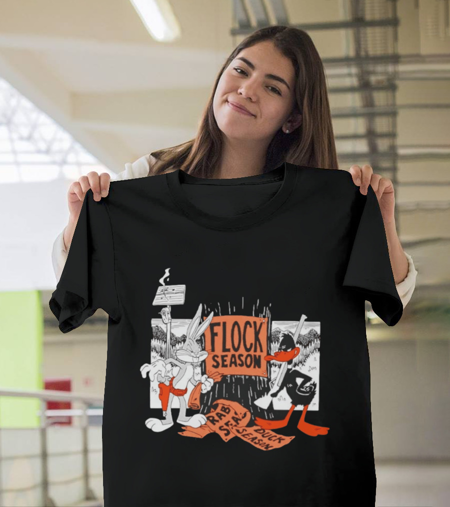 Bugs Bunny Daffy Duck Flock Season Looney Tunes Rabbit Season Duck Season T-Shirt