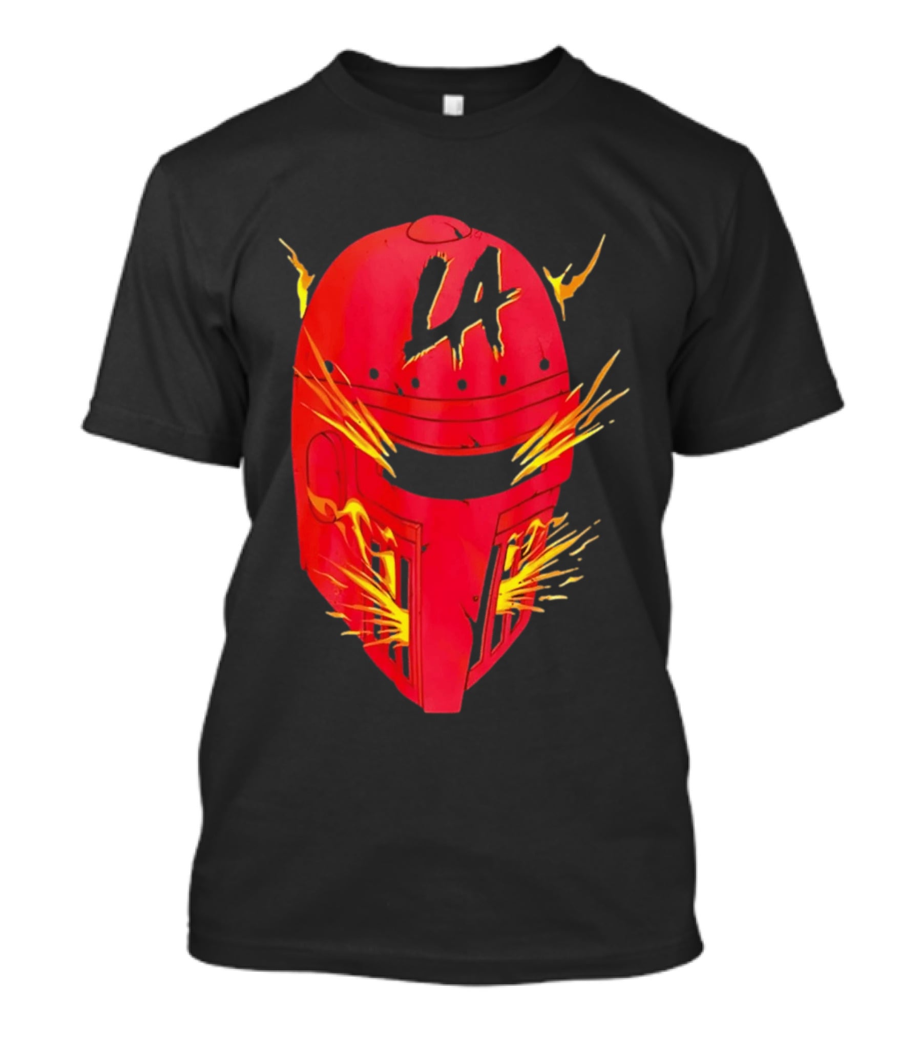 LA Flaming Knight Helmet Los Angeles Sports Blaze T-Shirt