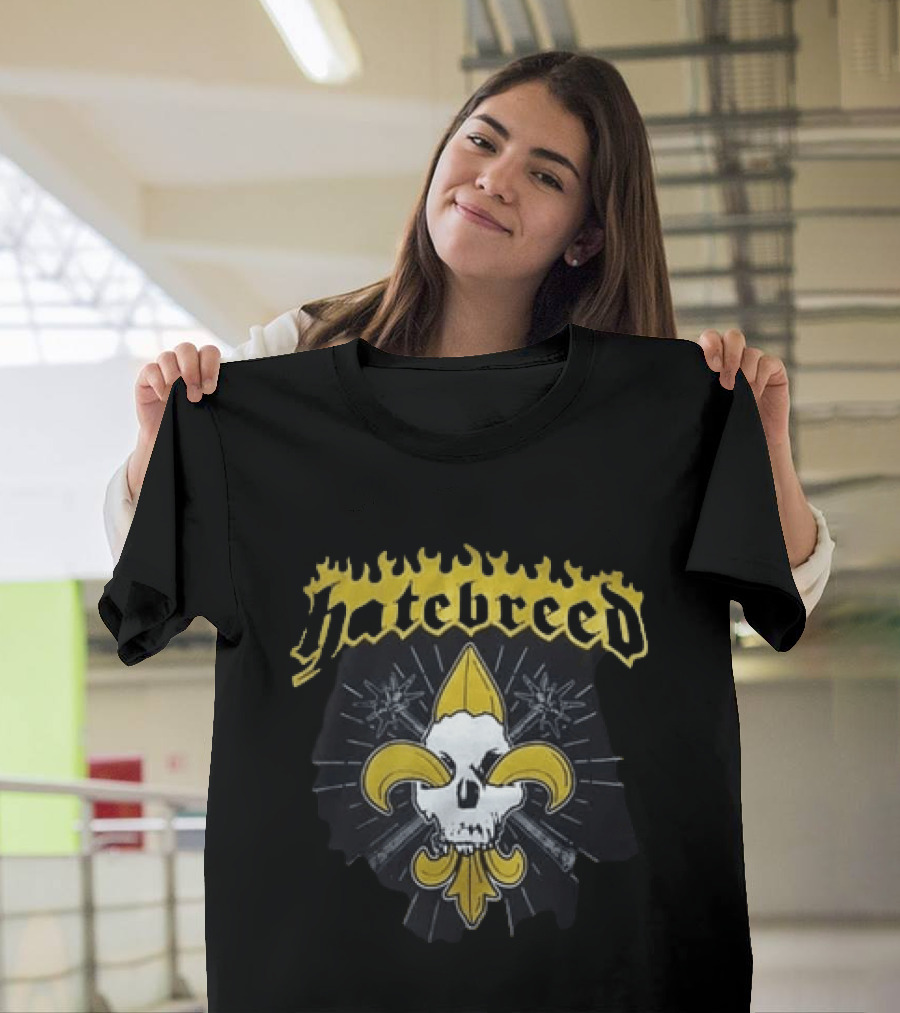 Hatebreed Summer Slaughter Tour 2026 New Orleans Tipitina's Uptown July 9 Fleur De Lis Skull T-Shirt