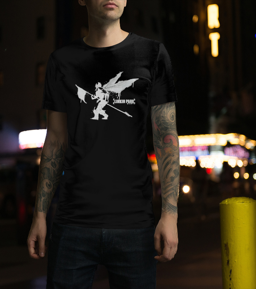 Hybrid Soldier Dragonfly Wing Flag Linkin Park T-Shirt