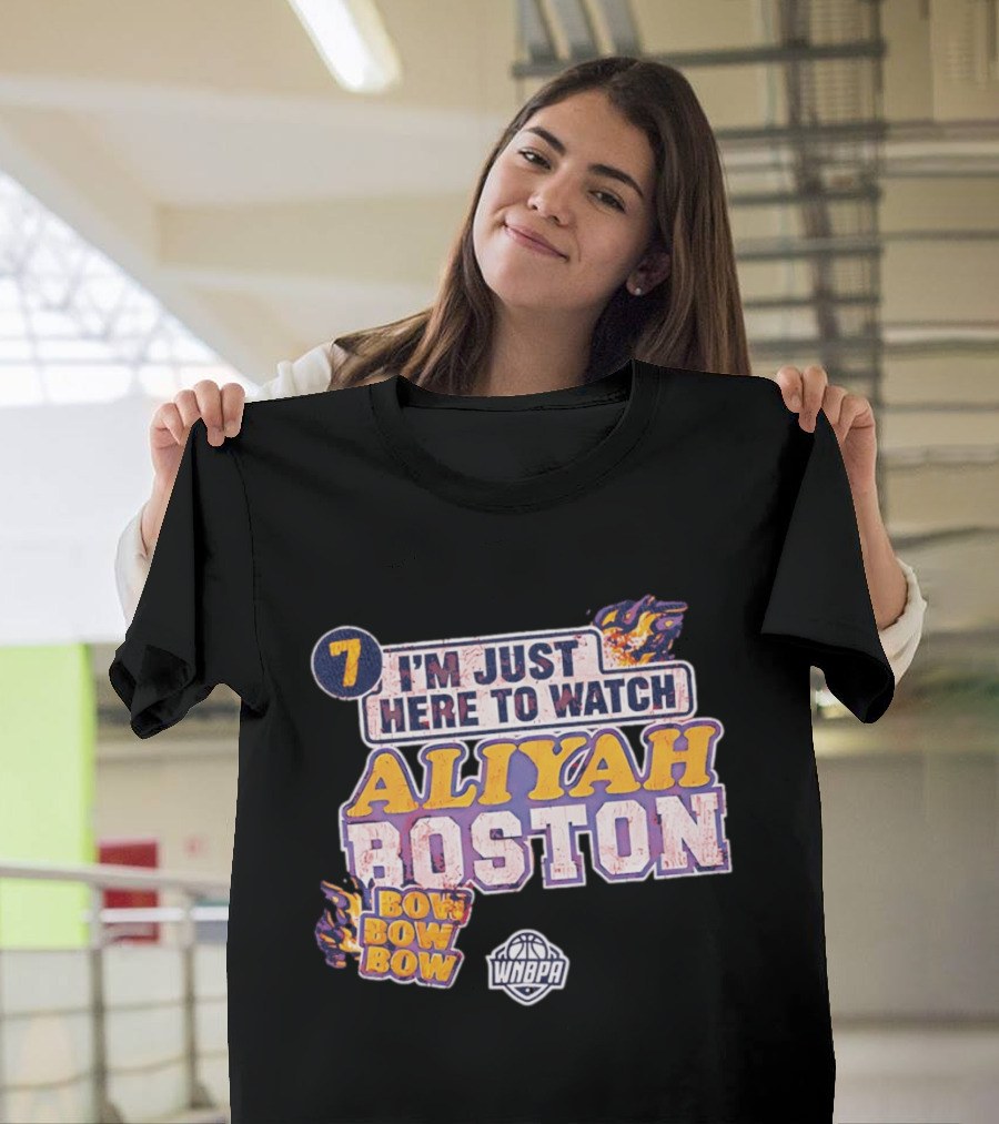 I'm Just Here To Aliyah Boston WNBA Bow Bow Bow 7 T-Shirt