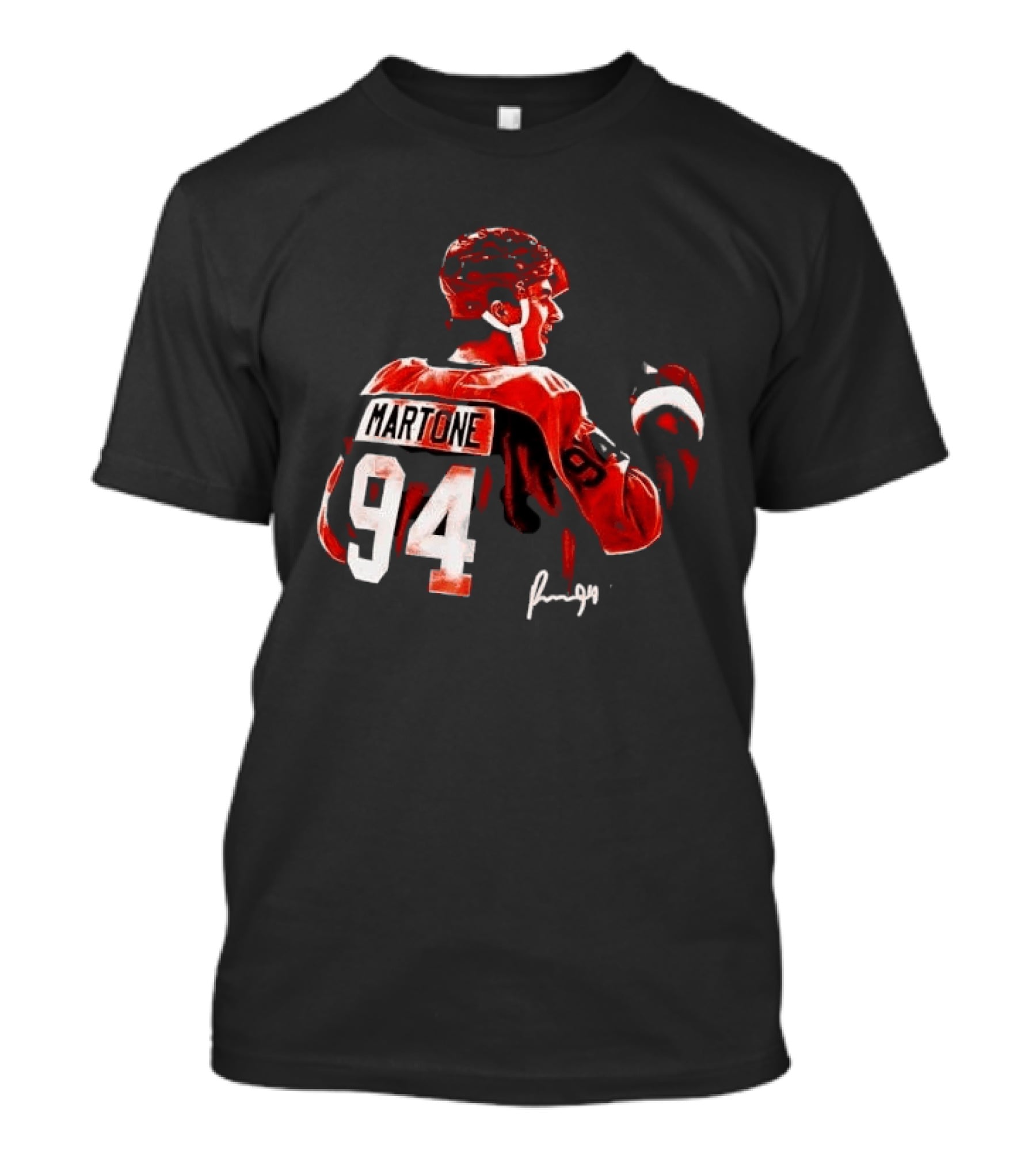 Martone 94 Hockey Player Jersey Design Rugged T-Shirt