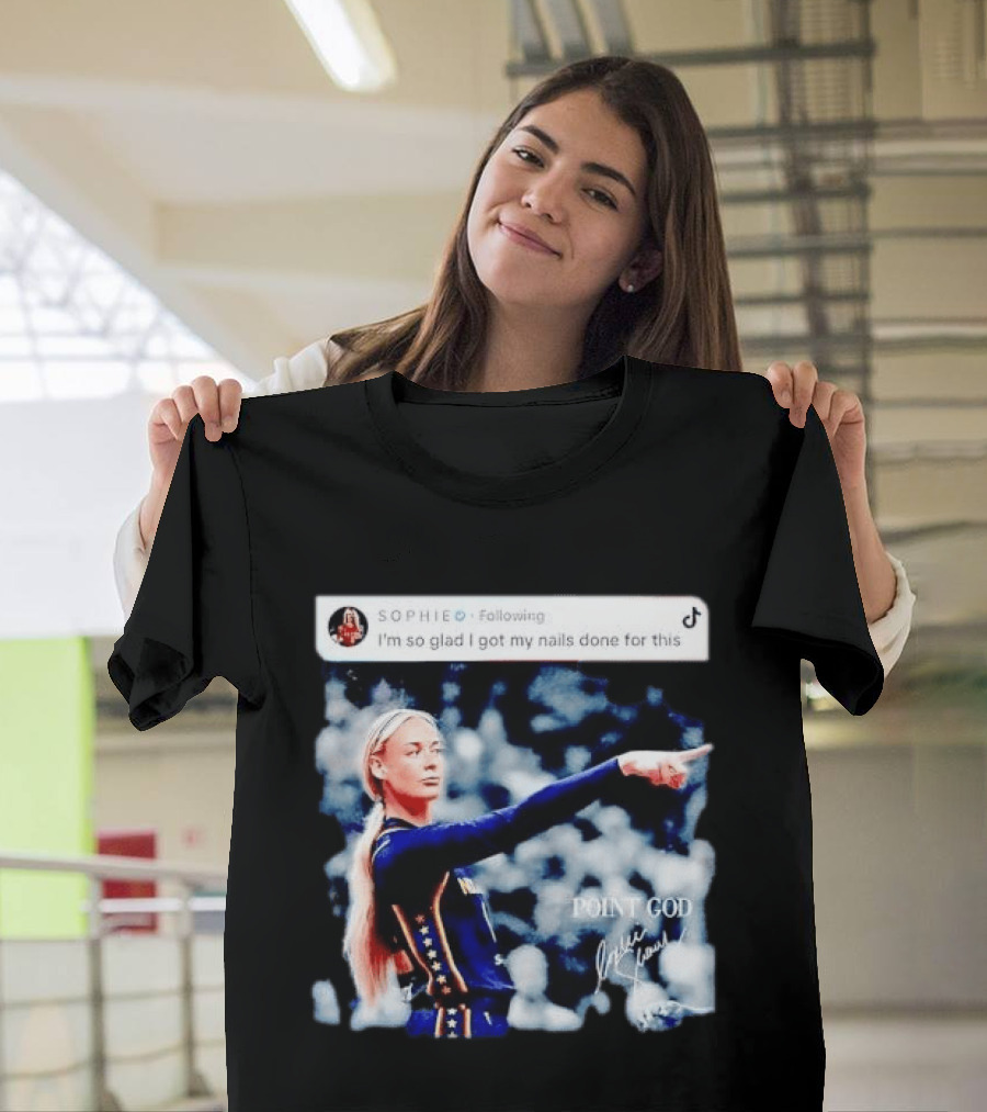 Sophie Cunningham Point God Indiana Fever I'm So Glad I Got My Nails Done For This T-Shirt