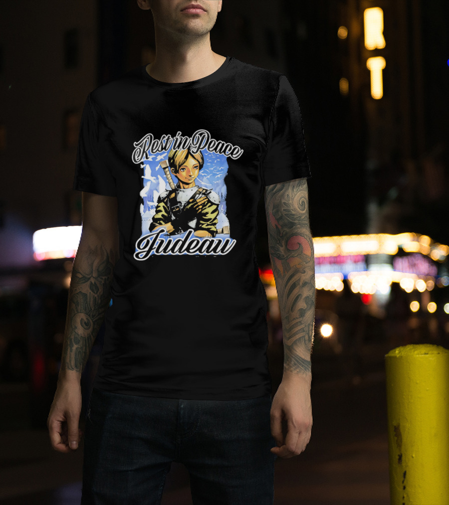 Rest In Peace Judeau Berserk Remembrance With Sword And Birds T-Shirt
