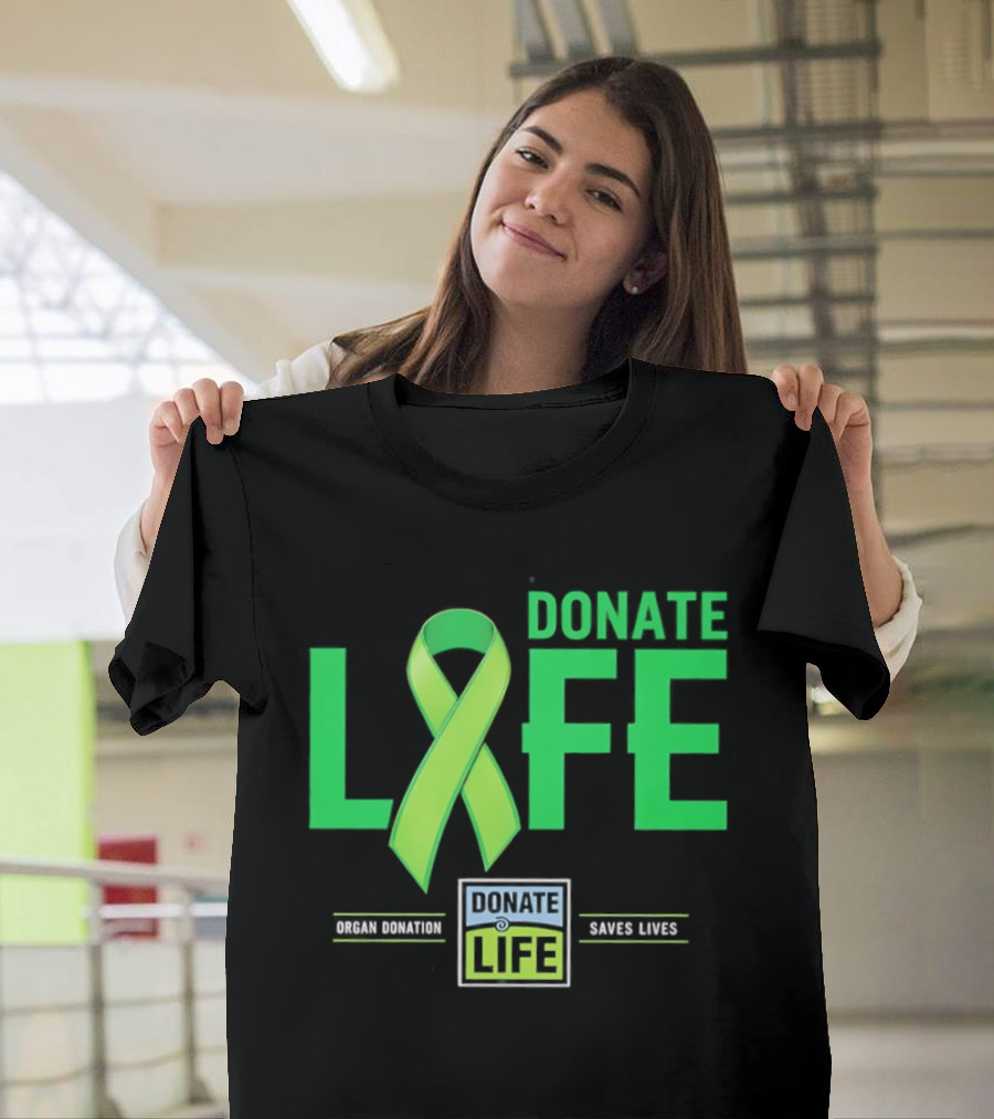 Donate Life Ribbon Organ Donation Saves Lives T-Shirt