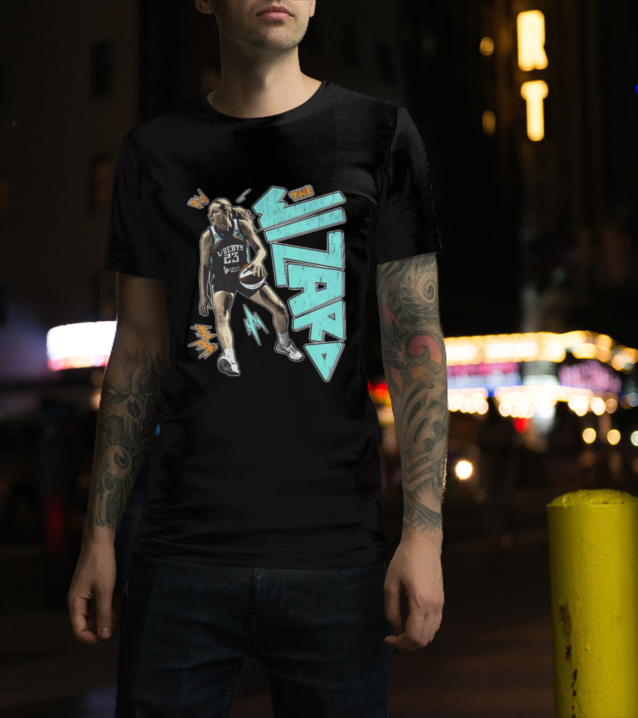 New York Liberty WNBA The Wizard Marine Johannès 23 Basketball T-Shirt