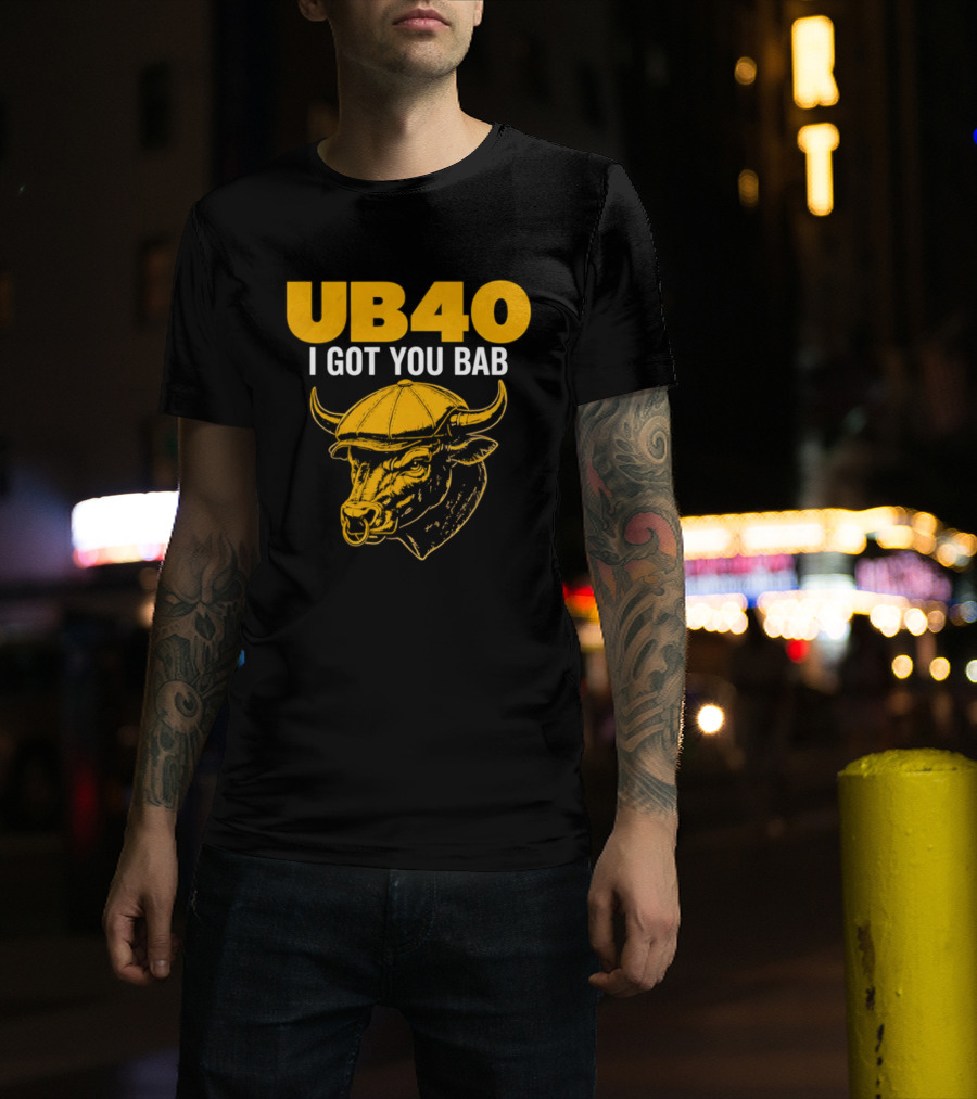 UB40 I Got You Bab With Bull Graphic In Yellow And White T-Shirt