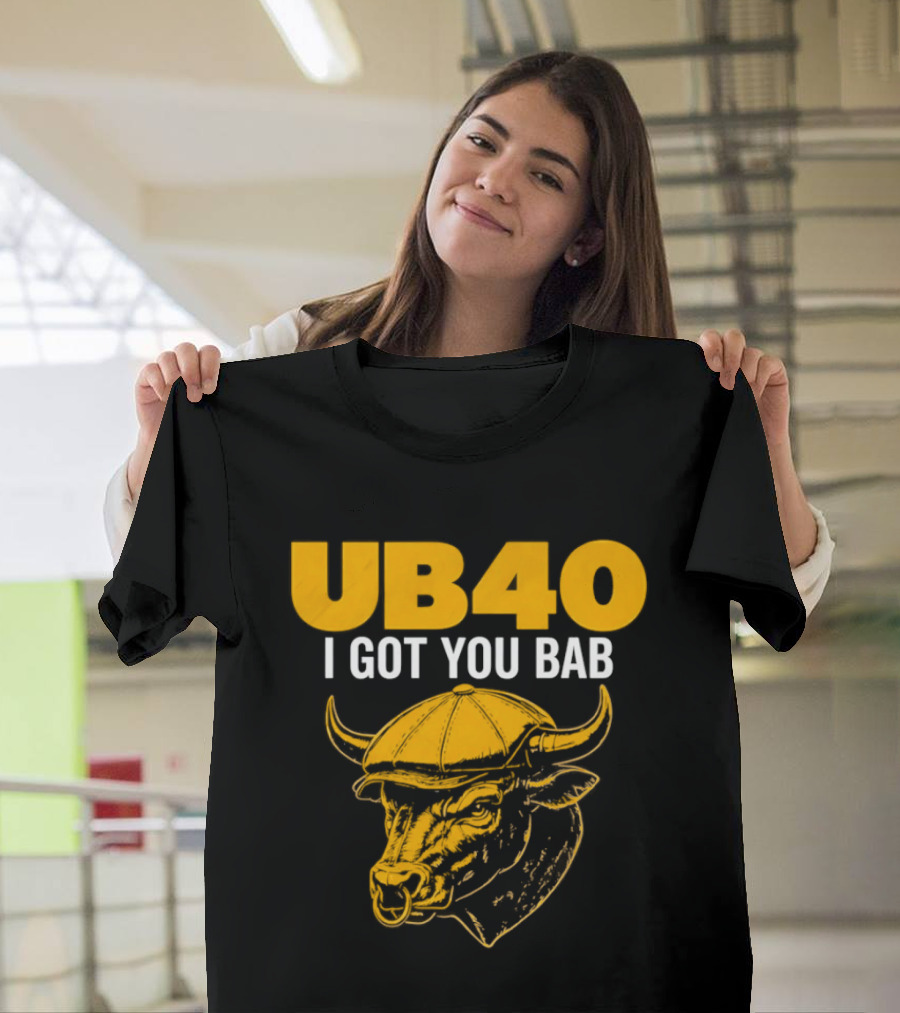 UB40 I Got You Bab With Bull Graphic In Yellow And White T-Shirt