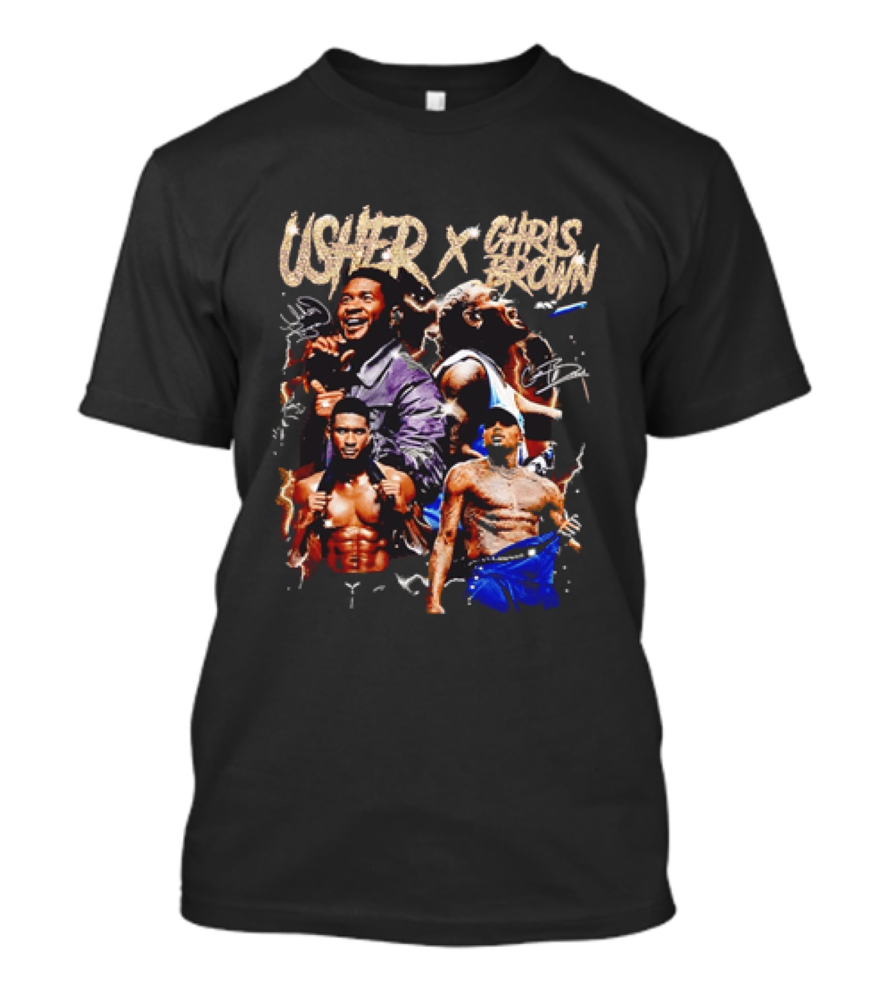 Usher X Chris Brown Singing Performing Collaboration T-Shirt
