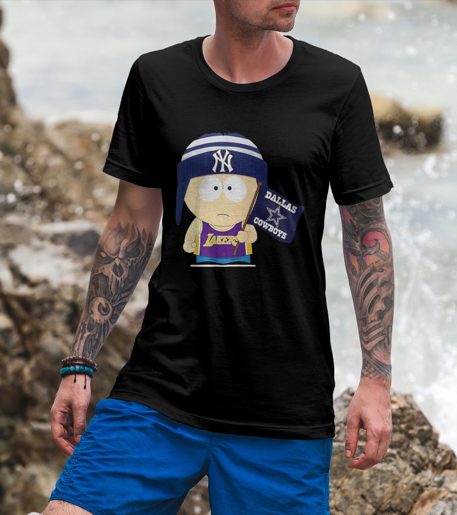 Stan Marsh Lakers Dallas Cowboys Flag Yankees Hat T-Shirt