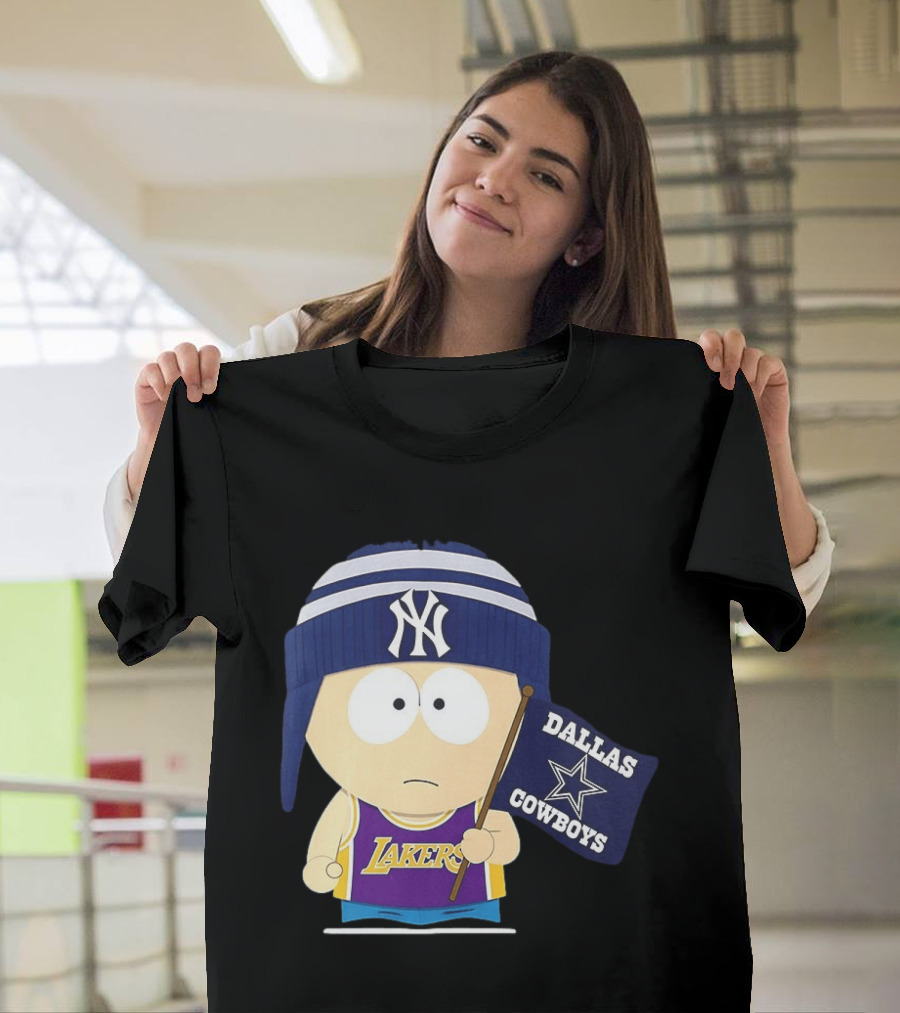 Stan Marsh Lakers Dallas Cowboys Flag Yankees Hat T-Shirt