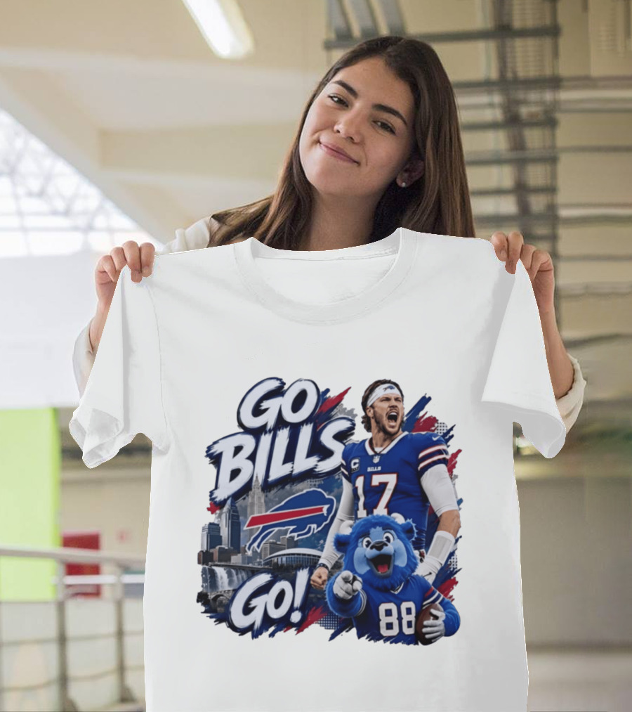 Go Bills Josh Allen Number 17 Buffalo Bills Fan T-Shirt