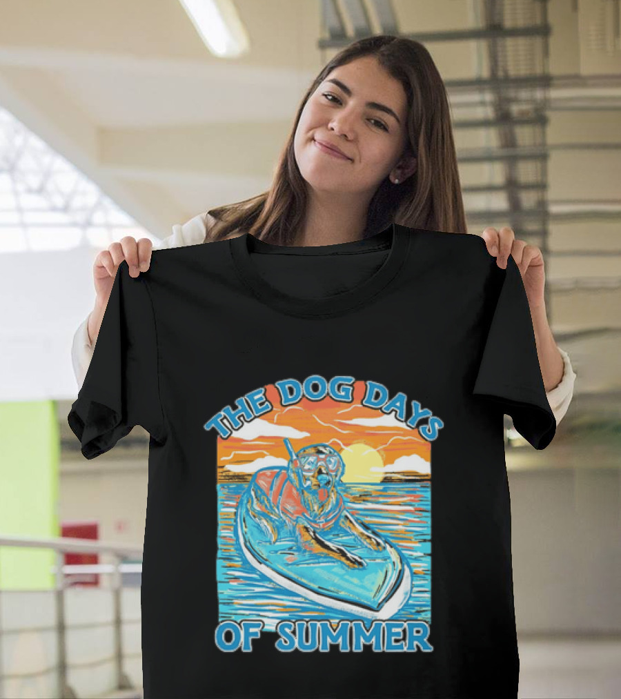The Dog Days Of Summer Golden Retriever Snorkeling Adventure T-Shirt