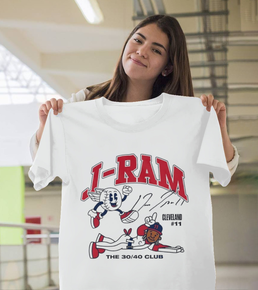 J RAM Jose Ramirez The 30/40 Club Cleveland 11 Baseball T-Shirt