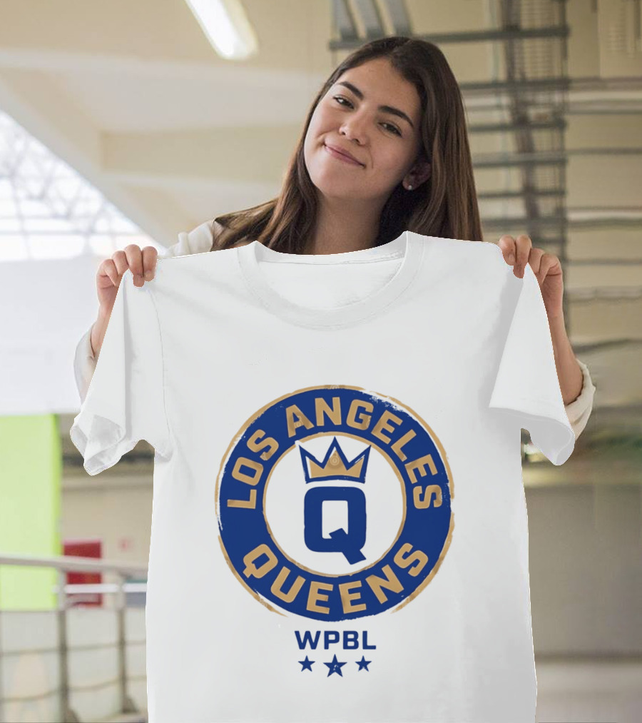 Los Angeles Queens WPBL Women's Professional Basketball League Crest T-Shirt