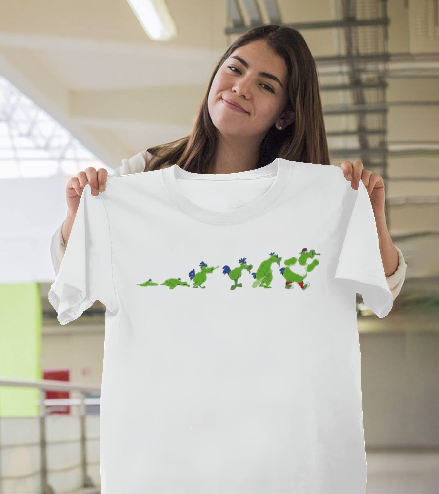 Philadelphia Phillies Phanatic Evolution Chart T-Shirt
