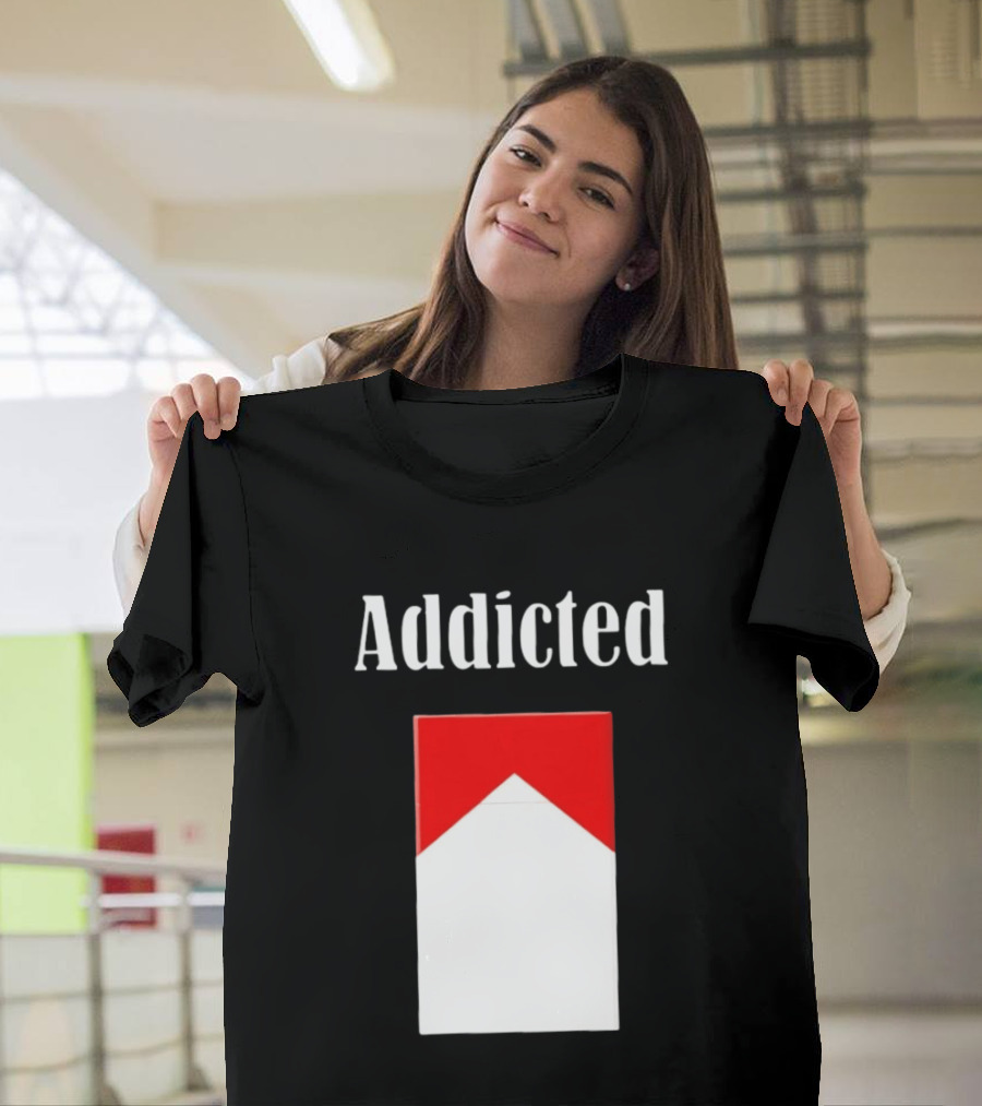 Addicted Cigarette Pack Minimalist Marlboro T-Shirt