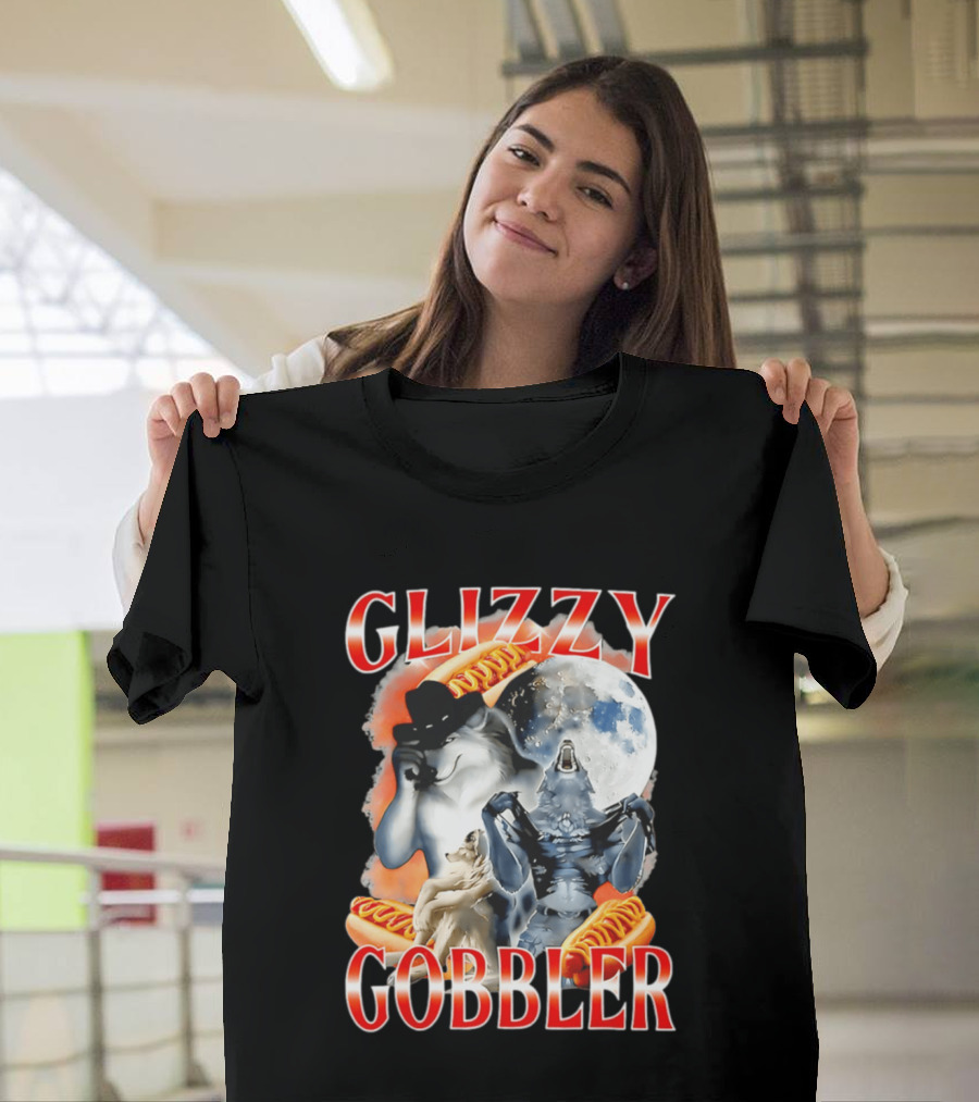 Glizzy Gobbler Wolf Moon Hot Dog Meme T-Shirt