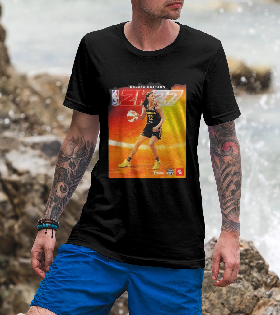 WNBA Caitlin Clark Indiana Fever NBA 2K27 Deluxe Edition Cover Athlete T-Shirt