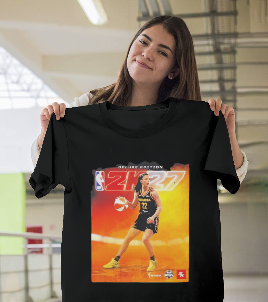 WNBA Caitlin Clark Indiana Fever NBA 2K27 Deluxe Edition Cover Athlete T-Shirt