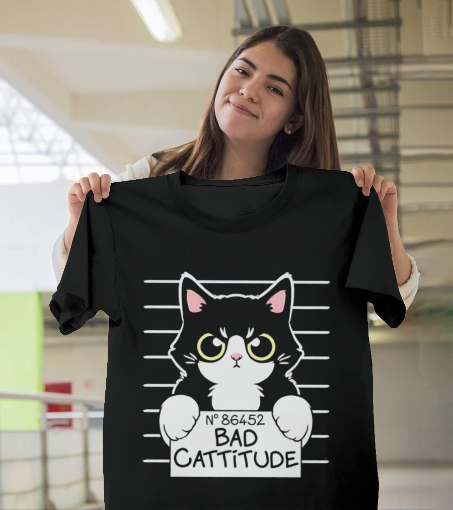 Bad Cattitude Cat Shot N° 35452 T-Shirt