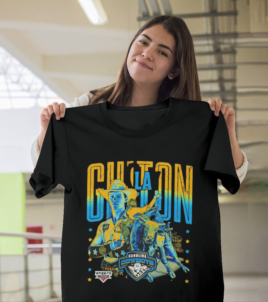 Carolina Cowboys Clay Guiton PBR Ranch Riding Champion T-Shirt