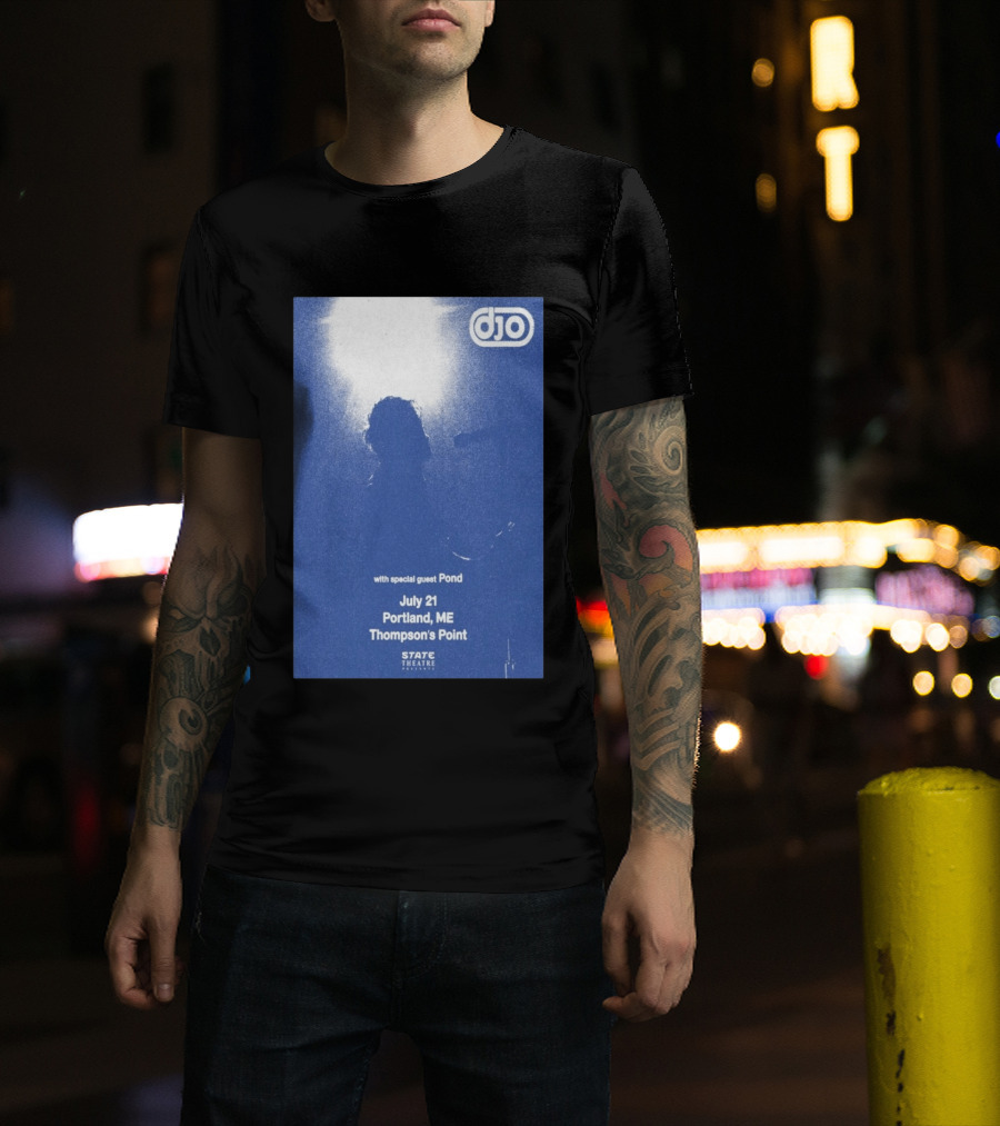 Djo July 21 Portland ME Thompson's Point State Theatre With Special Guest Pond T-Shirt