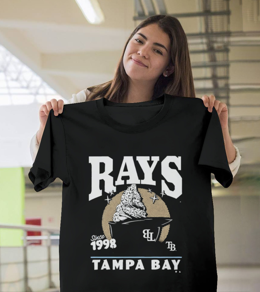 Rays Since 1998 Tampa Bay TB BL Ice Cream Baseball Helmet T-Shirt