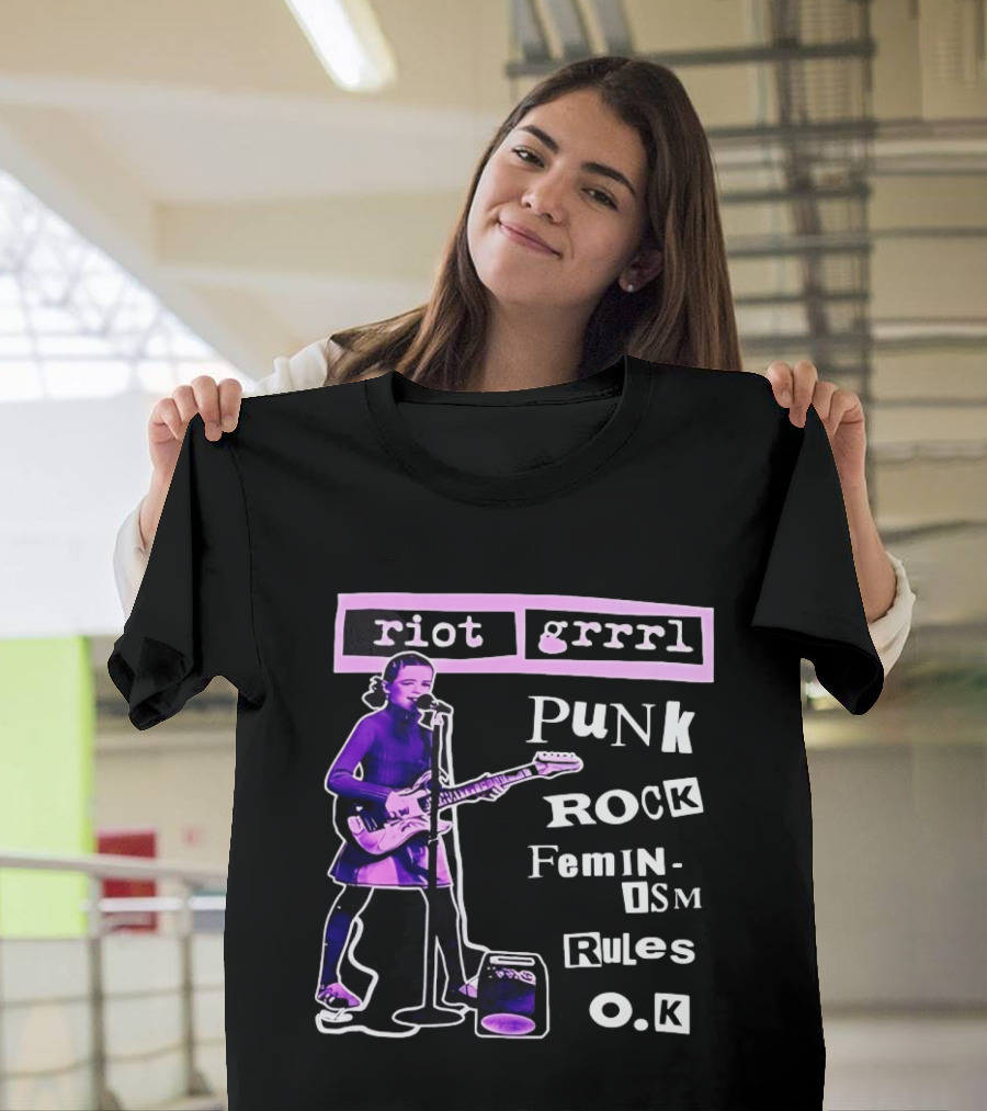 Riot Grrrl Punk Rock Feminism Rules OK T-Shirt