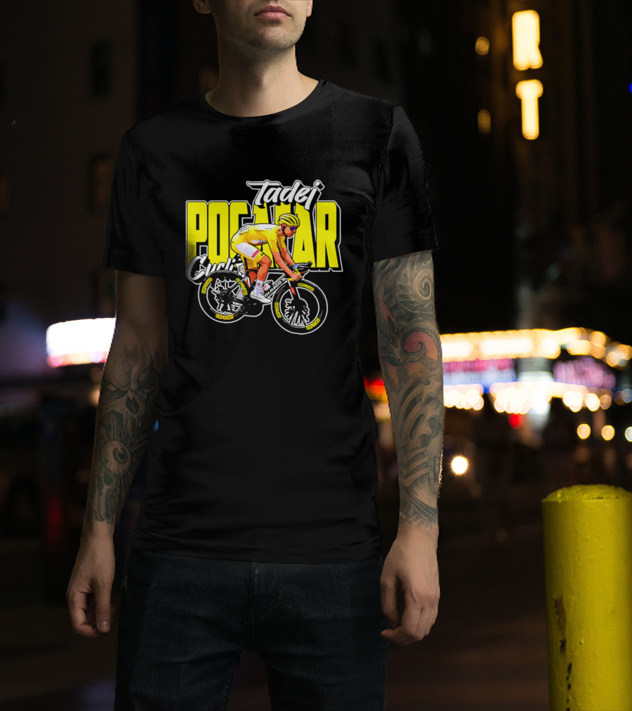 Tadej Pogacar Cycling Yellow Jersey Race Champion T-Shirt
