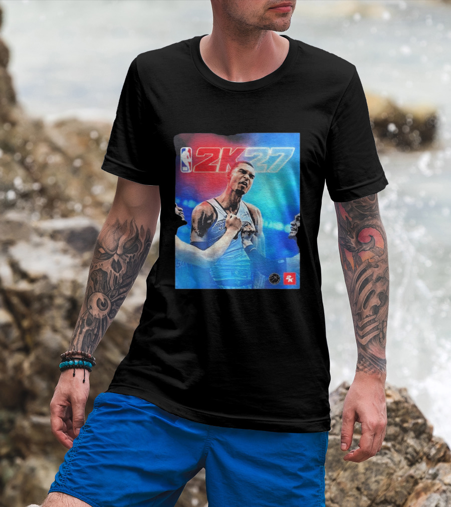 Victor Wembanyama NBA 2K27 Cover Athlete Basketball Gaming 2K Sports T-Shirt