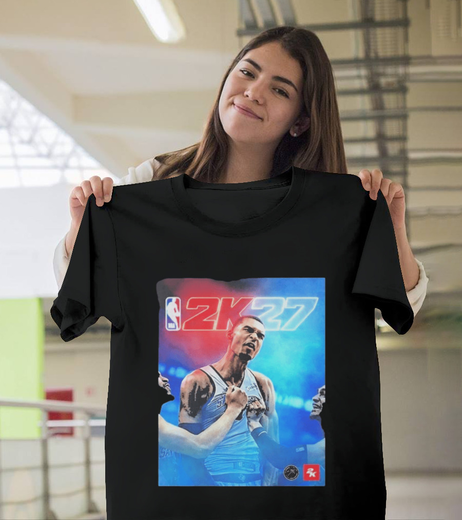 Victor Wembanyama NBA 2K27 Cover Athlete Basketball Gaming 2K Sports T-Shirt