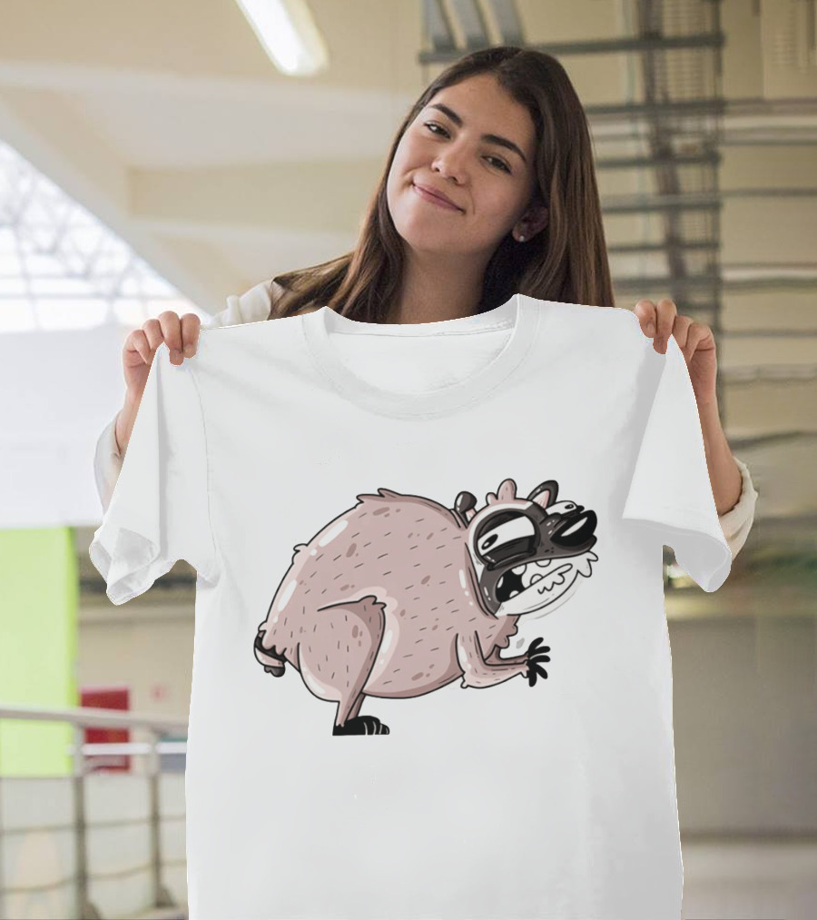 Jimothy Cartoon Raccoon Sticker T-Shirt