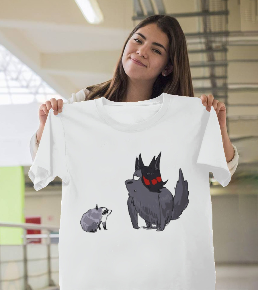 Mr Looper And Jimothy Raccoon Cartoon Funny Animal Characters T-Shirt