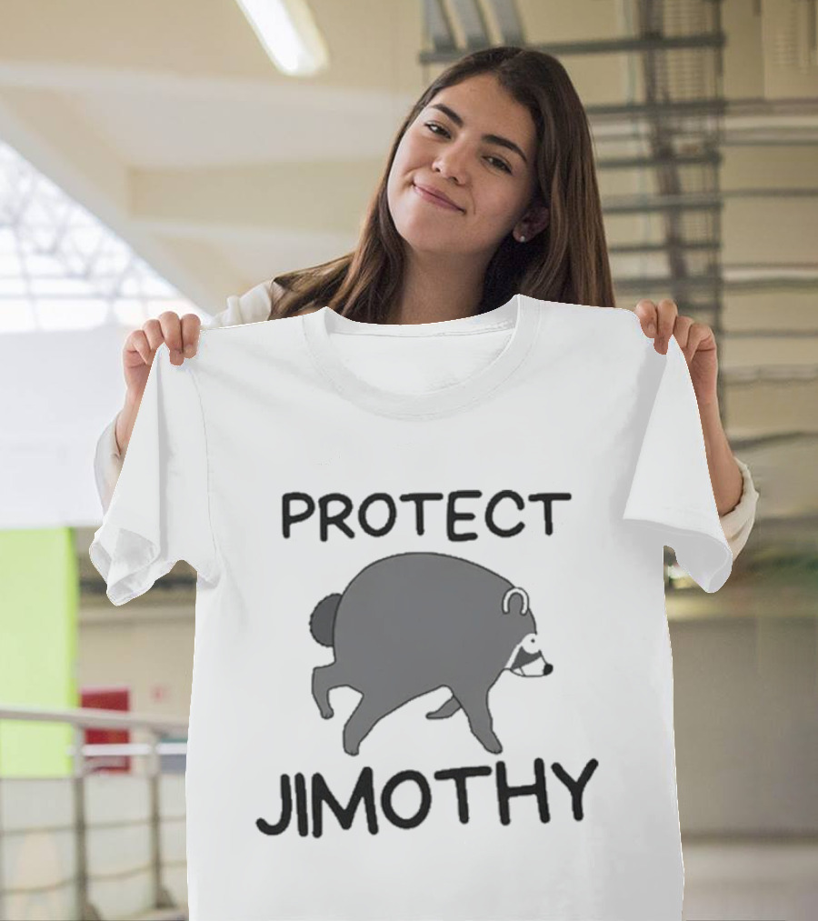 Protect Jimothy Raccoon Cute Cartoon Animal T-Shirt