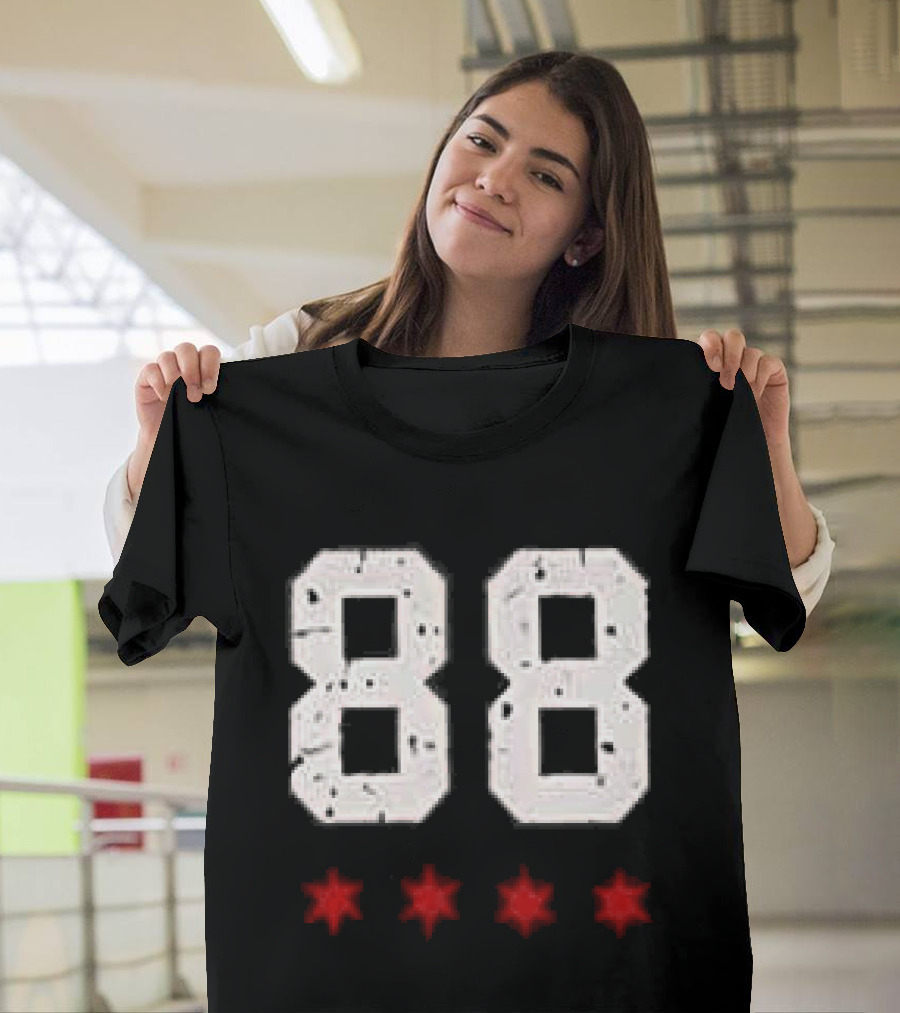 Chicago Blackhawks Showtime Returns 88 Three Red Stars T-Shirt