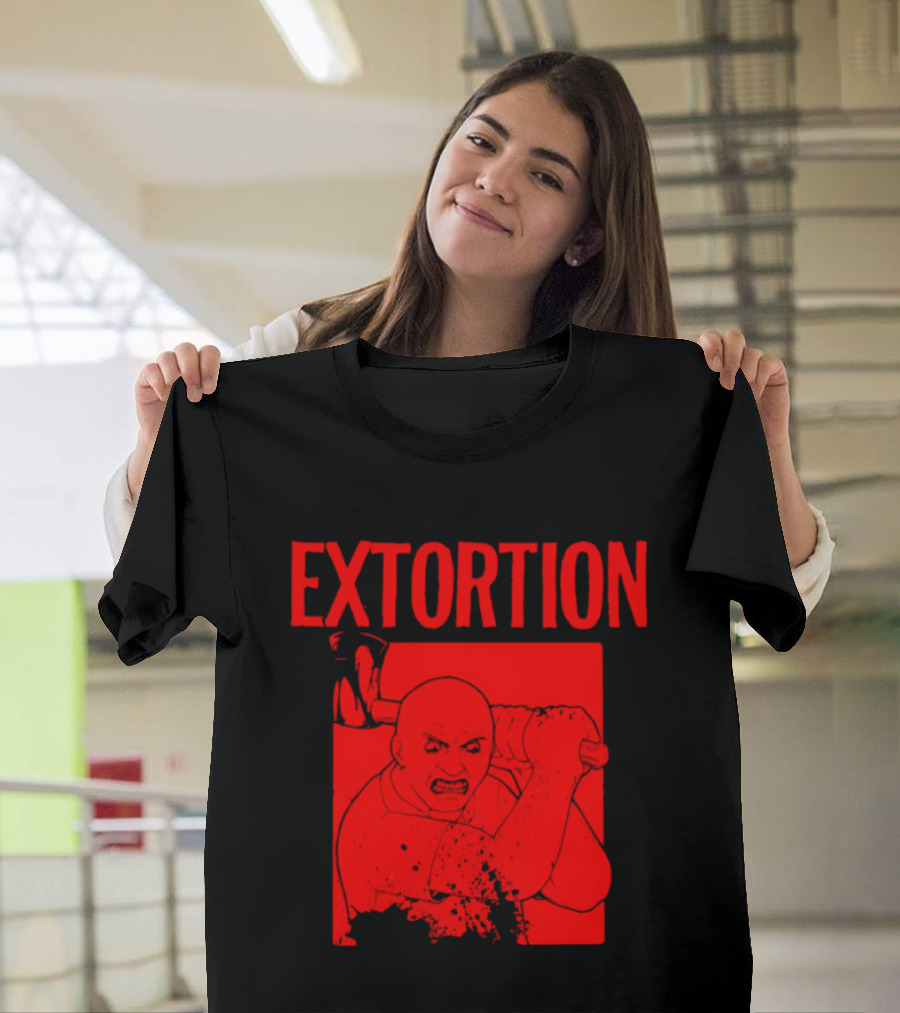 EXTORTION Self Titled Album Cover Art Distorted Face T-Shirt