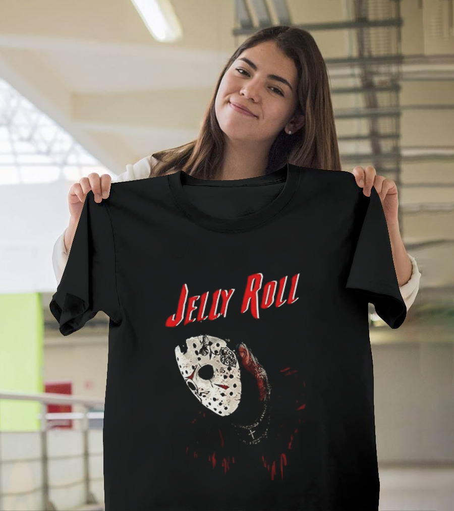Jelly Roll Horror Mask Halloween T-Shirt