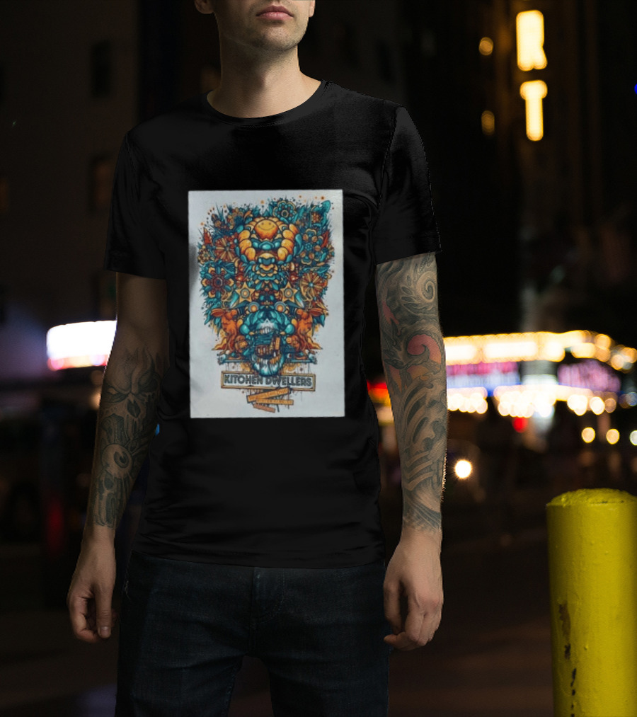 Kitchen Dwellers Winter Park CO July 24 25 2026 Tour Psychedelic Floral T-Shirt