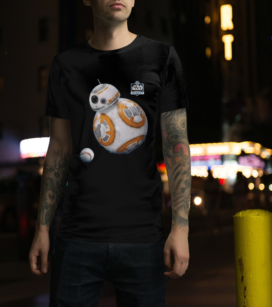 Star Wars Night BB 8 Baseball Event T-Shirt